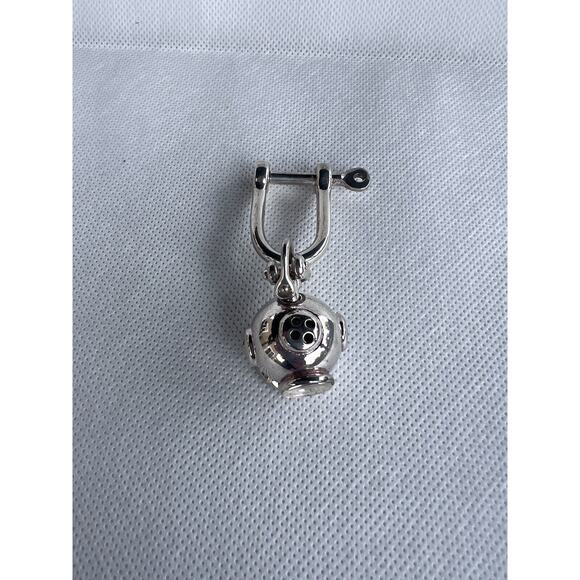 Diving Helmet Old Time Sea Key Holder Sterling Silver 925 RARE Find Mens gift - Picture 6 of 6